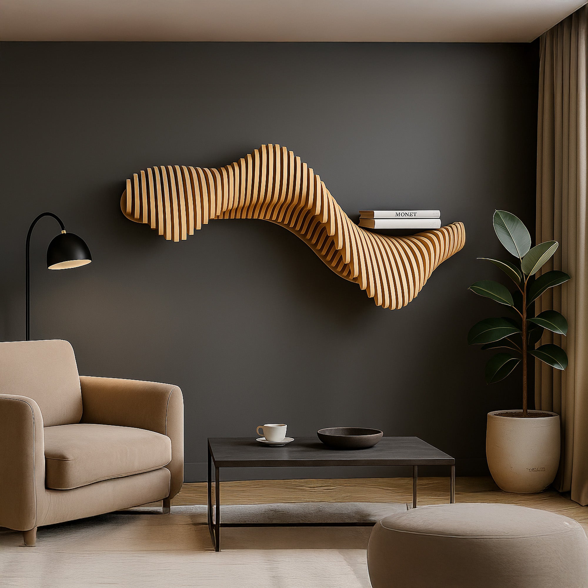 parametric wall art wood